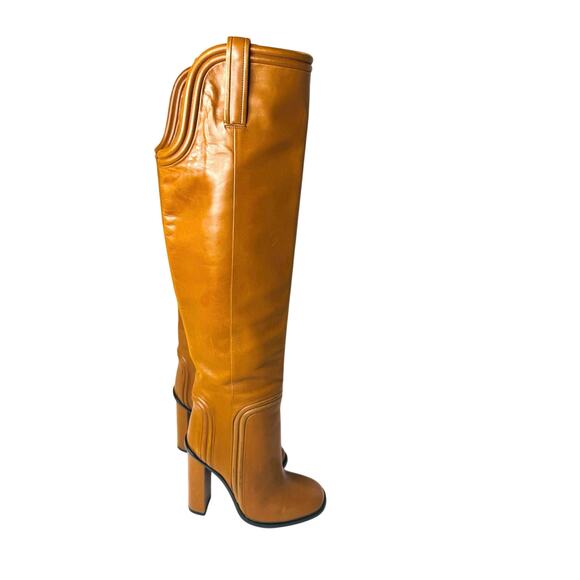GUCCI  Brown Calfskin Lifford Over the Knee High Classic Boots in cocoa sz 35.5 - Picture 1 of 14